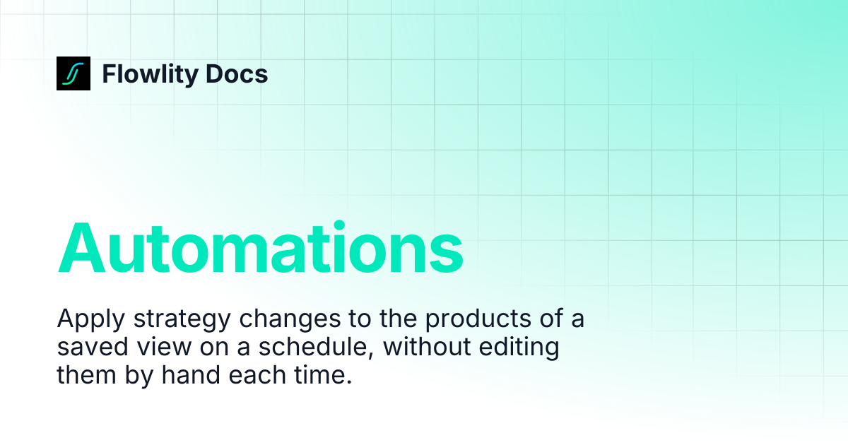 Automations | Flowlity Docs