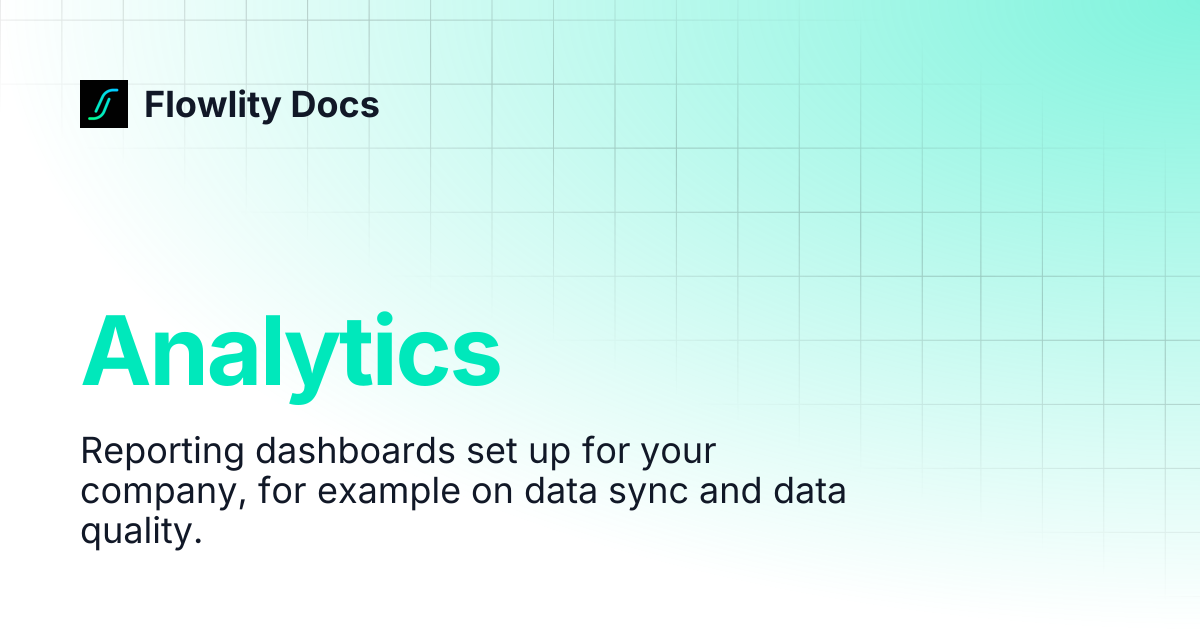Analytics | Flowlity Docs